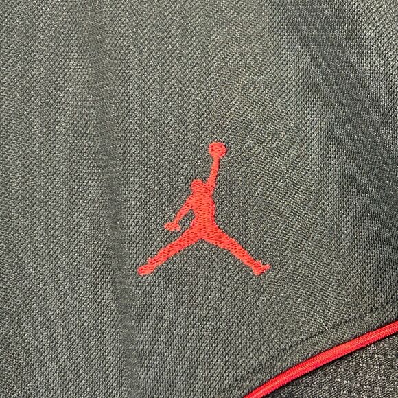 Jordan Nike Dri-Fit Jacket Men's Large Full Zip Mock Track Warm-up Black Bred - Picture 3 of 15